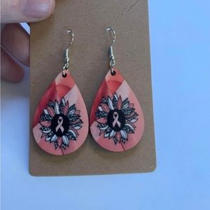 Handmade Breast Cancer Awareness earrings